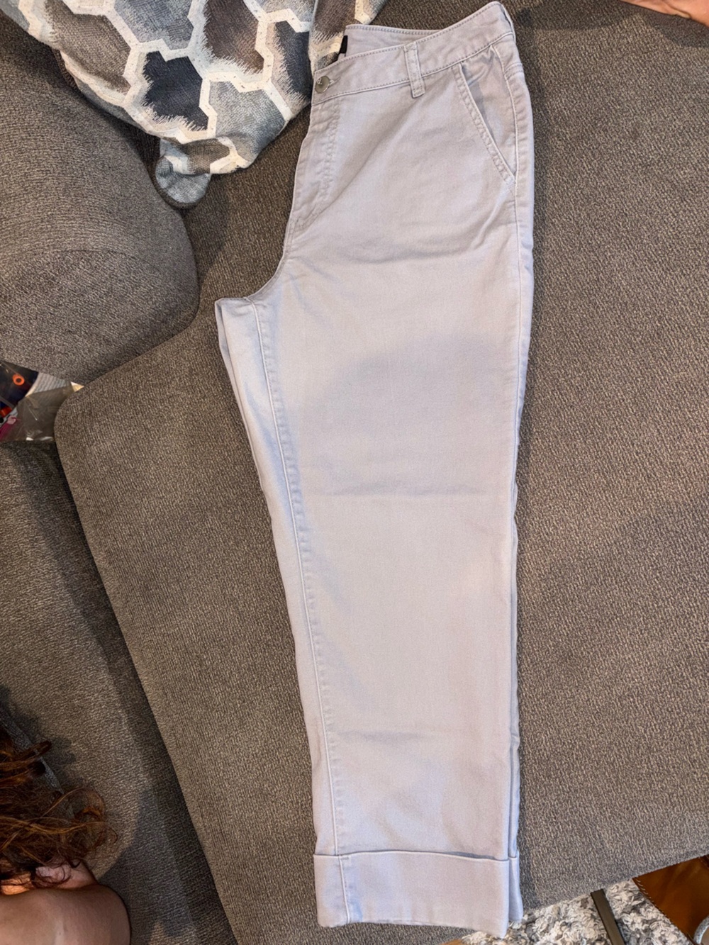 d. jeans Light Gray Women's Cropped Jeans W Cuffed Leg